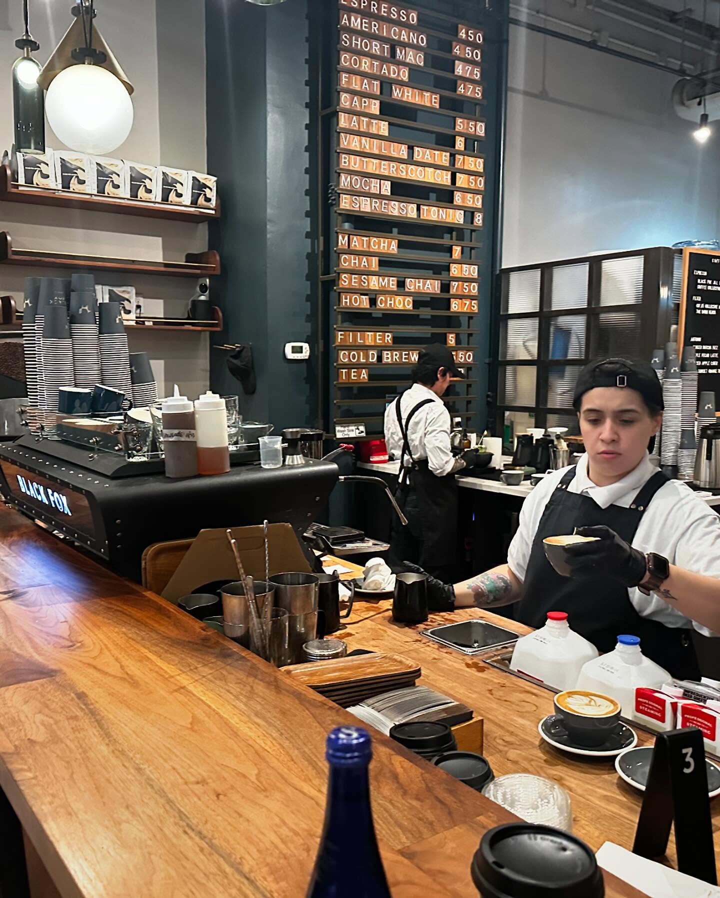 K found some more good coffee in FIDI, black fox. #worldcoffeetour