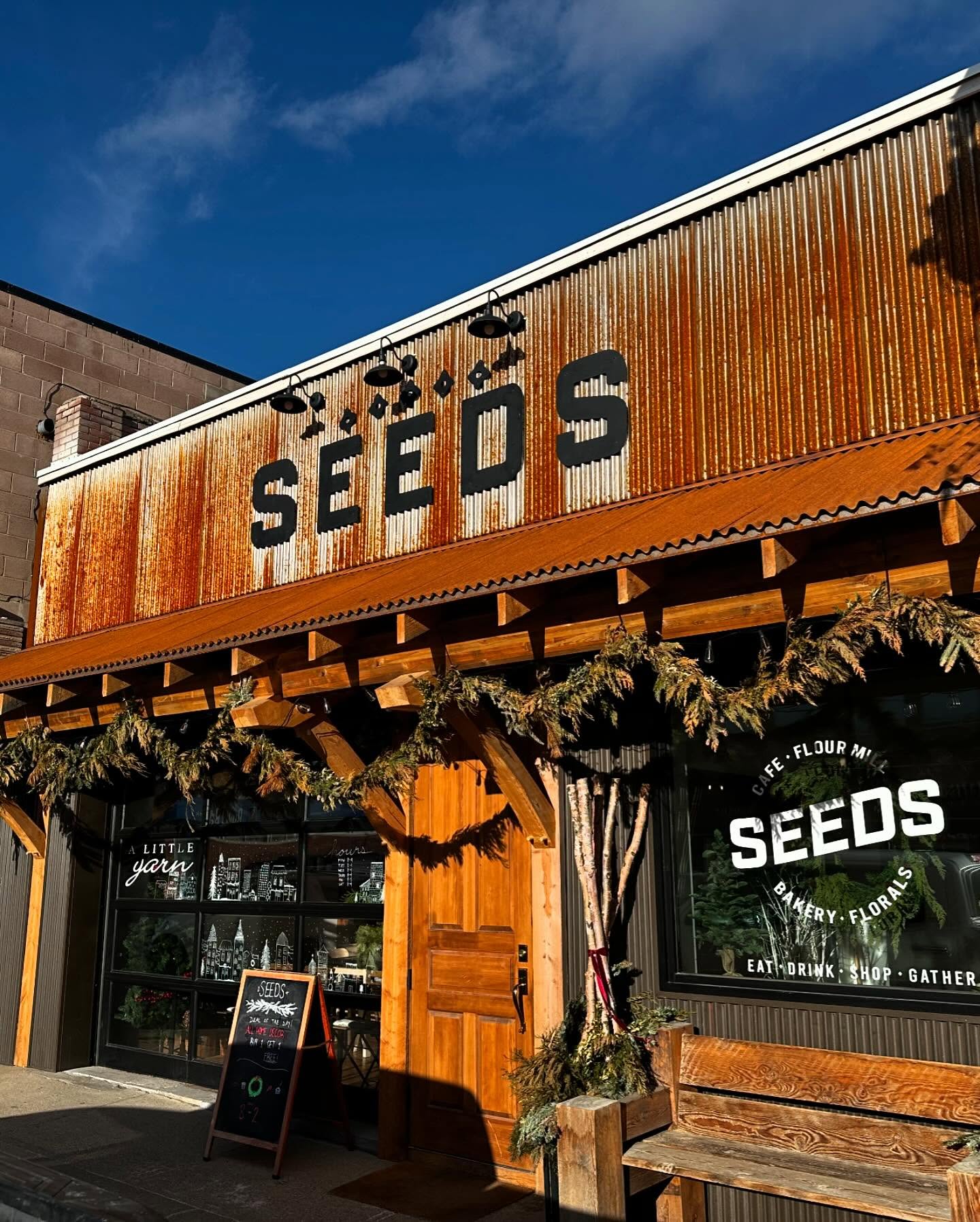 Extremely charming southern Alberta stop of the #worldcoffeetour Seeds in pincher creak.