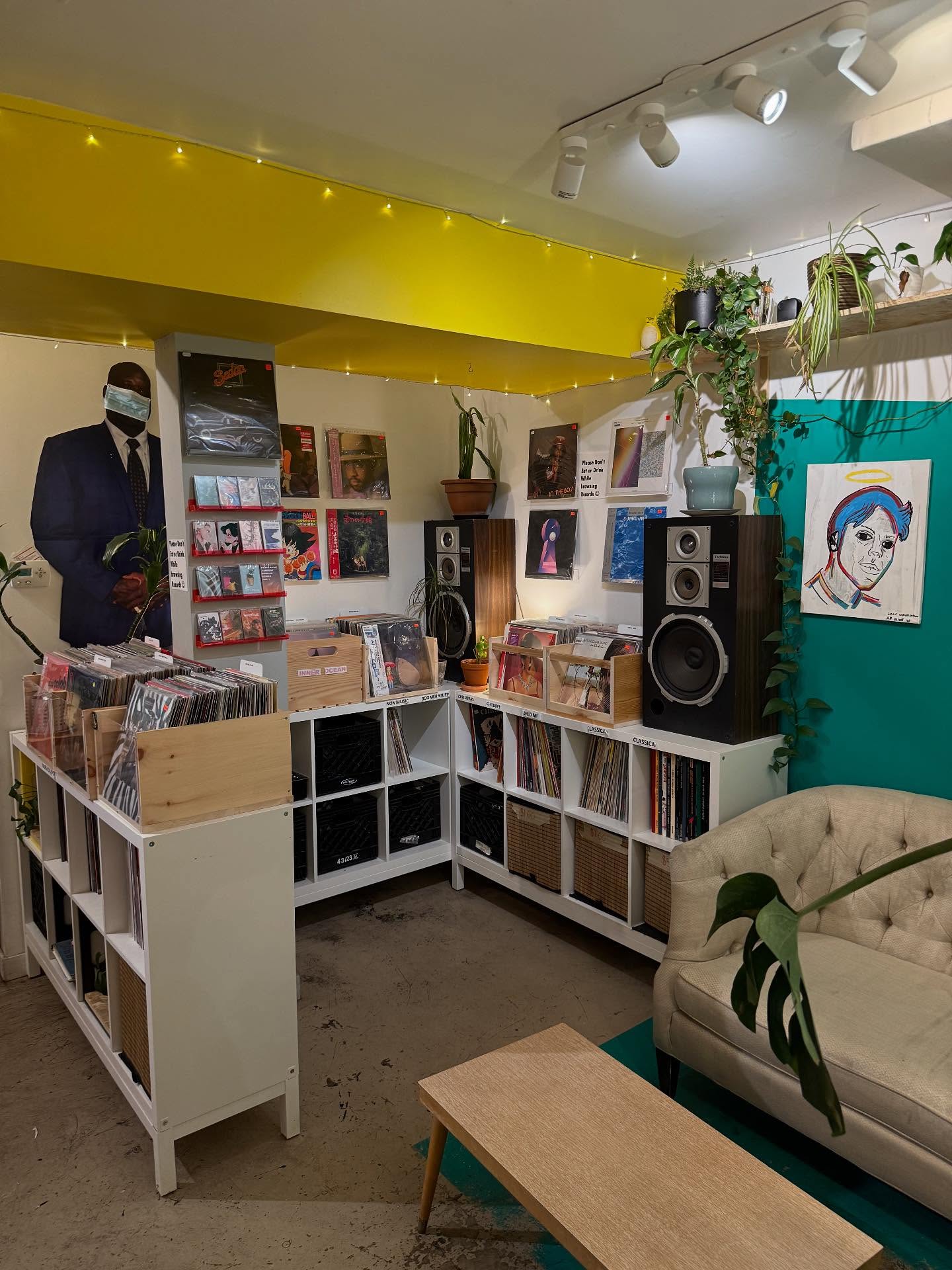 Great lil surprise cafe on the YYC #worldcoffeetour @iloveyoucoffeeshop friendly folks, great coffee, and vinyl.