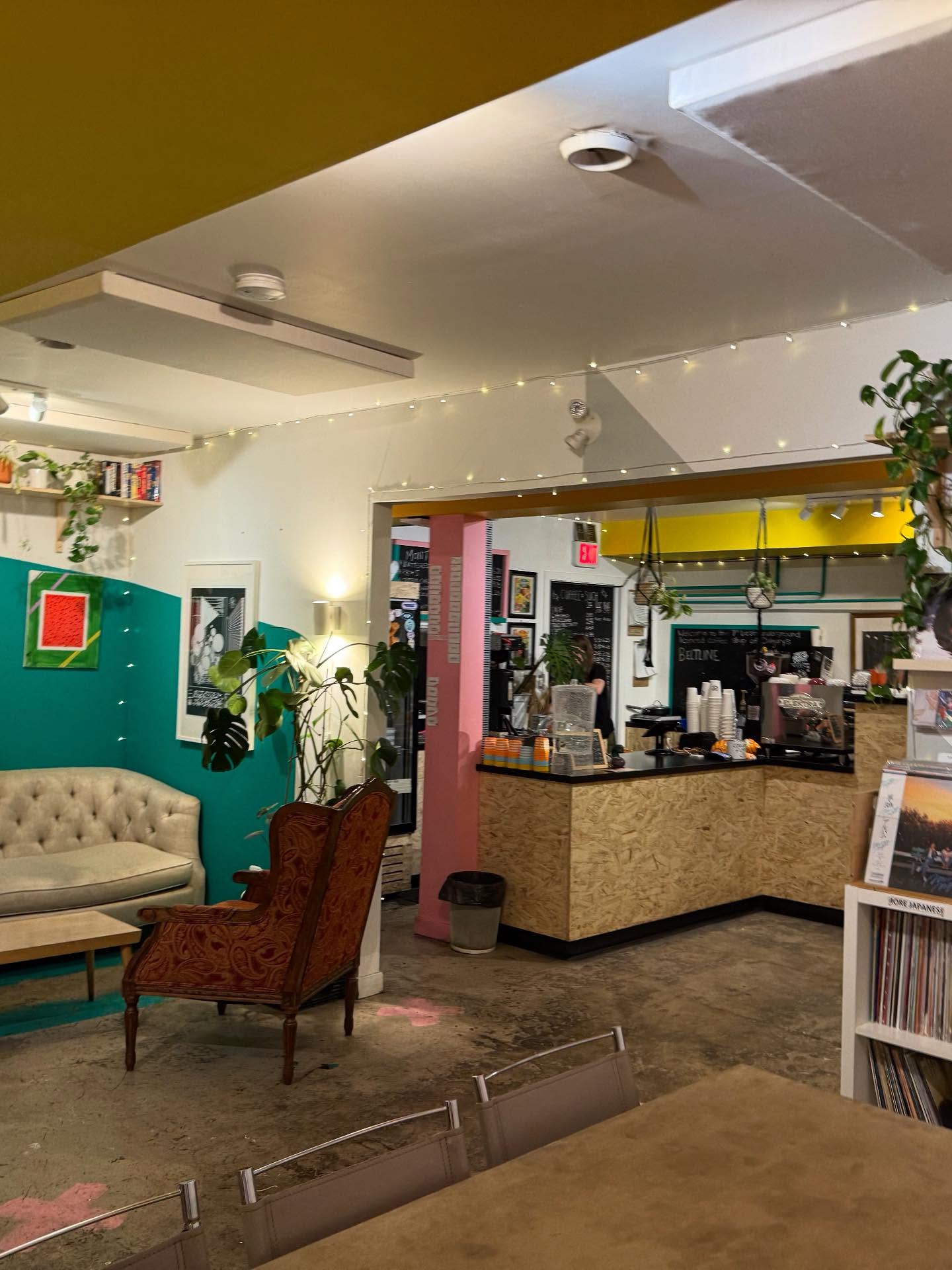 Great lil surprise cafe on the YYC #worldcoffeetour @iloveyoucoffeeshop friendly folks, great coffee, and vinyl.